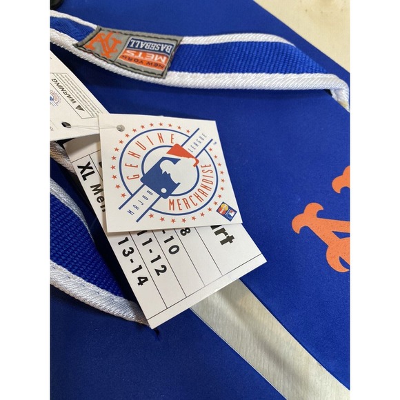 New York Mets Sewn Patch Team Logo Flip Flops Blue and Orange New Sz‎ XL 13-14 - Picture 4 of 8